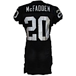 9/27/2009 Darren McFadden Oakland Raiders Game-Used Home Jersey (Unwashed) (Team Letter) (Team Repair) (JO Sports LOA)