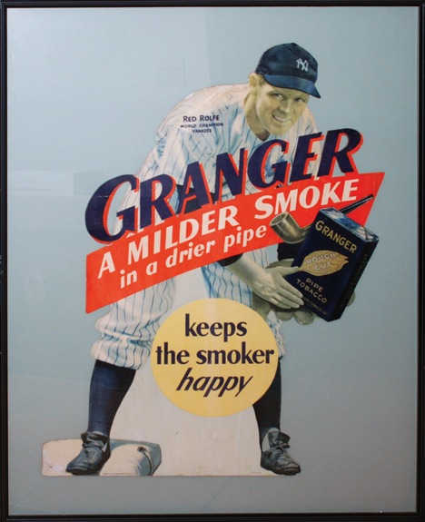 1940s Red Rolfe Granger Pipe Tobacco Oversized Framed Store Advertising Piece (Very Rare)