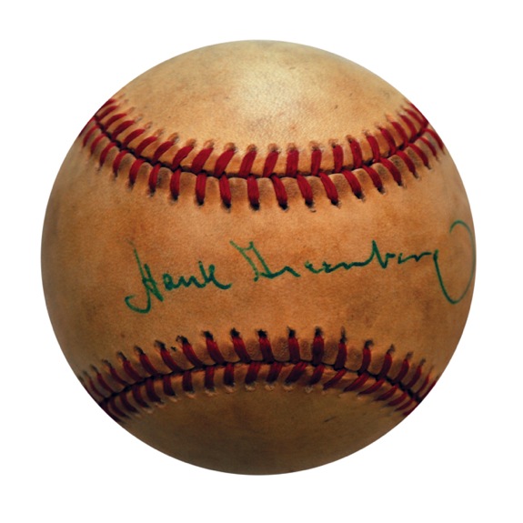 Hank Greenberg Single Signed Baseball (JSA)