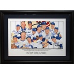 1961 NY Yankees Framed Autographed Lithograph (JSA)