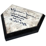 September 20, 2008 Mariano Rivera Last Old Yankee Stadium Win Game-Used & Autographed Home Plate (JSA) (Yankees-Steiner)