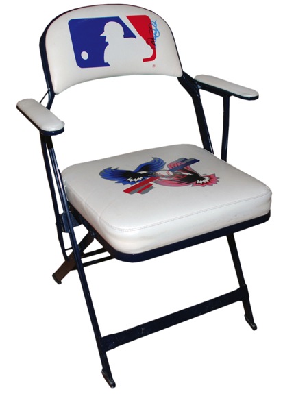 Clubhouse Chair Used in Last Game at the Old Yankee Stadium & Autographed by Derek Jeter (JSA) (MLB Hologram) (Steiner Hologram) (Additional LOA)