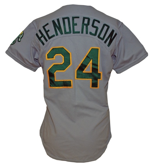 1990 Rickey Henderson Oakland Athletics Game-Used Road Jersey