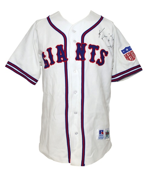 5/3/1992 Kevin Bass 1925 San Francisco Giants TBTC Game-Used & Autographed Uniform (5) (Team Letter) (JSA)