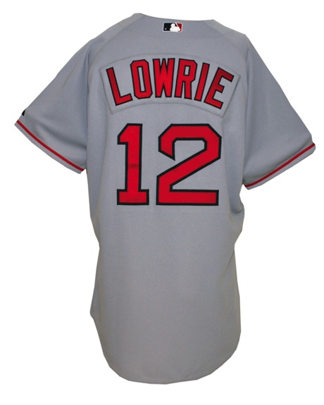 2008 Jed Lowrie Boston Red Sox End of Season Game-Used Road Jersey (MLB Hologram) (Steiner LOA)