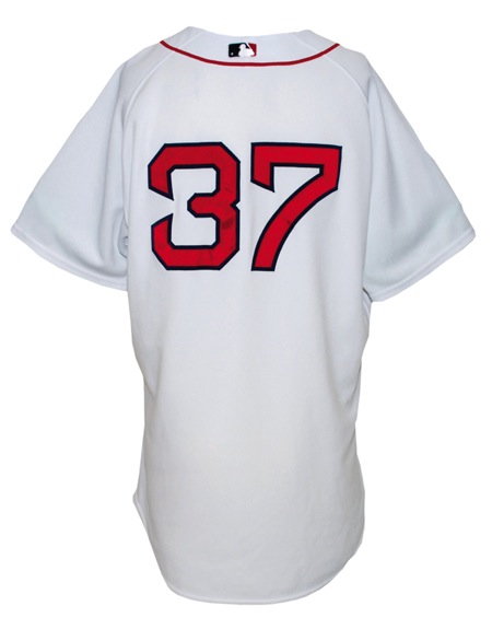 2009 Hideki Okajima Boston Red Sox Game-Used Home Jersey (MLB Hologram) (Steiner LOA)