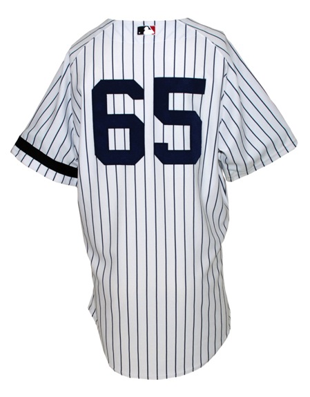2007 Phil Hughes New York Yankees Game-Issued Home Jersey with Lidle Armband (Yankees-Steiner LOA)