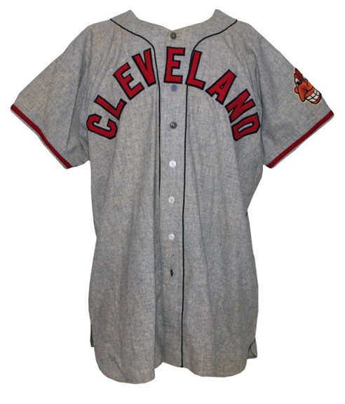 1948 Bob Muncrief / 1949 Mike Garcia Rookie Cleveland Indians Game-Used Road Flannel Jersey