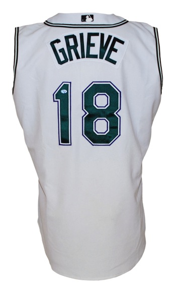 2000 Ben Grieve Tampa Bay Devil Rays Game-Used Home Jersey 