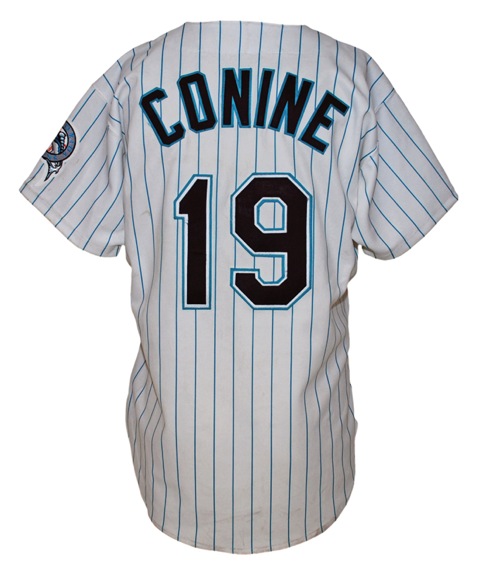 Circa 1995 Jeff Conine Florida Marlins Game-Used & Autographed Home Jersey (JSA)