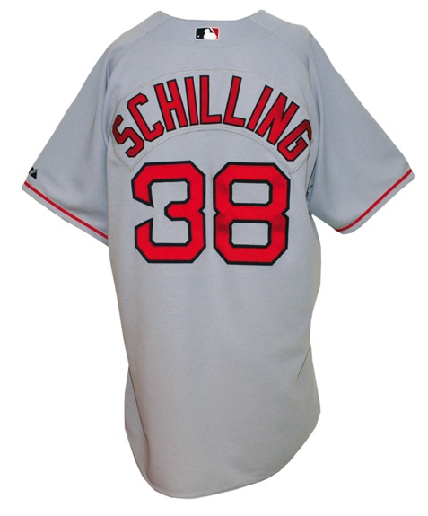 2005 Curt Schilling Boston Red Sox Game-Used Road Jersey