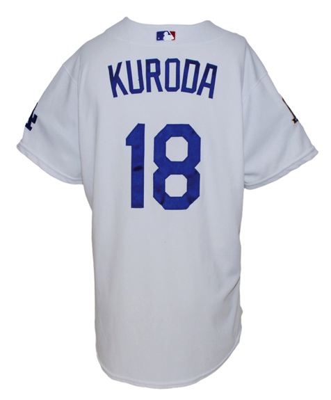 2008 Hiroki Kuroda Rookie Los Angeles Dodgers Game-Used Home Uniform