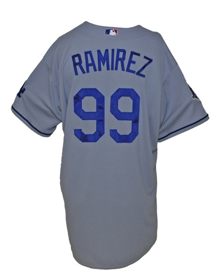 2008 Manny Ramirez Los Angeles Dodgers Game-Used Road Jersey