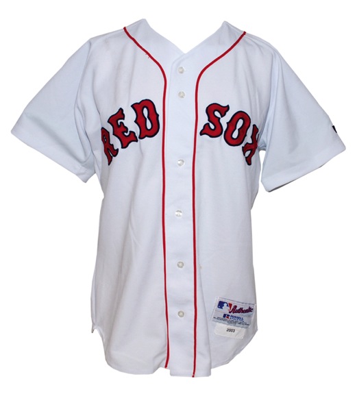 2003 Nomar Garciaparra Boston Red Sox Game-Used Home Jersey