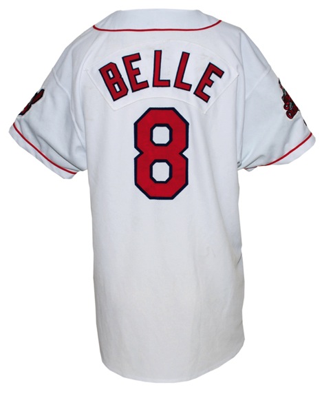 1996 Albert Belle Cleveland Indians Game-Used Home Jersey