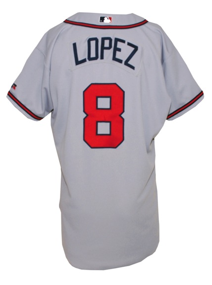 2003 Javy Lopez Atlanta Braves Game-Used Road Jersey
