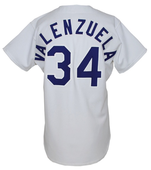 Mid 1980’s Fernando Valenzuela Los Angeles Dodgers Game-Used Home Jersey