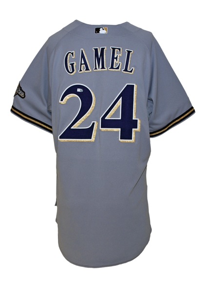 2008 Mat Gamel Rookie Milwaukee Brewers Game-Used Road Jersey (MLB Hologram)