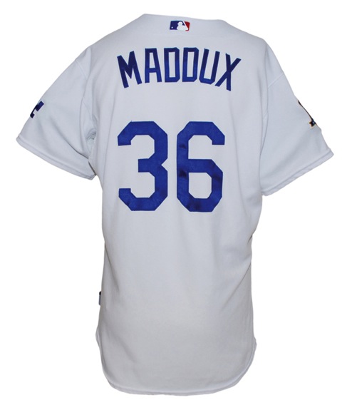 2008 Greg Maddux Los Angeles Dodgers Game-Used Home Jersey