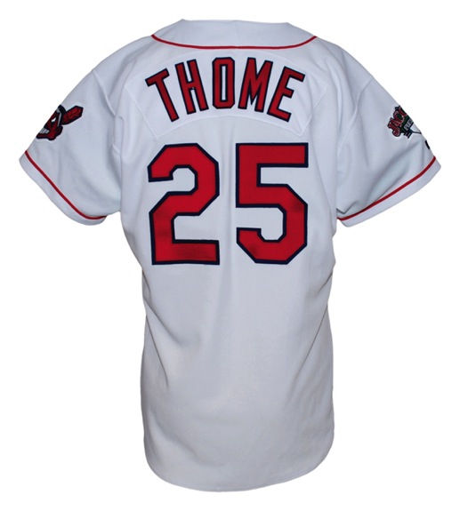 1995 Jim Thome Cleveland Indians Game-Used & Autographed Home Jersey (JSA)