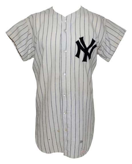 1970 Dick Howser New York Yankees Game-Used Home Flannel Jersey