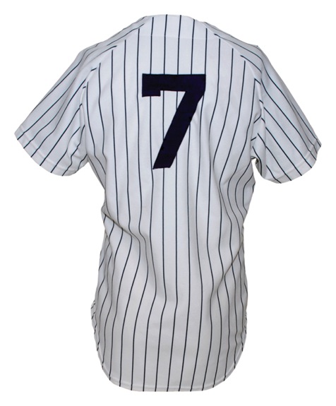 Early 1980s Mickey Mantle New York Yankees Worn Old-Timers Game Jersey (Photomatch)