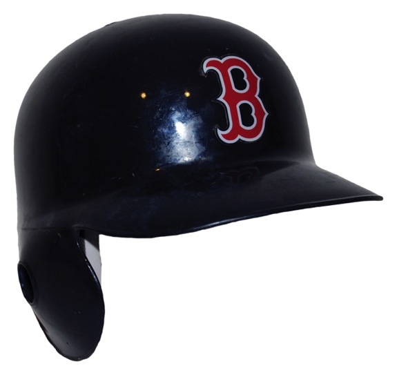 2009 George Kottaras Boston Red Sox Regular & Postseason Game-Used Batting Helmet and 2009 Casey Kotchman Boston Red Sox Regular & Postseason Game-Used Batting Helmet (2) (Steiner LOA) (MLB Holog