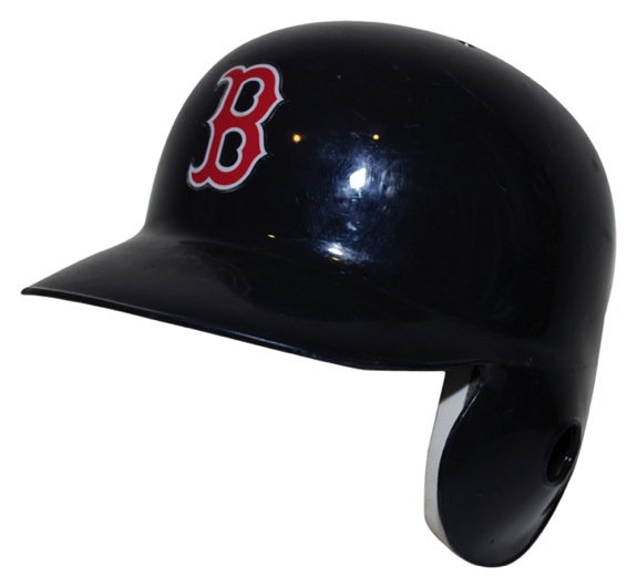 2009 Jonathan Van Every Boston Red Sox Regular & Postseason Game-Used Batting Helmet, 2009 Dusty Brown Boston Red Sox Regular & Postseason Game-Used Batting Helmet, and 2009 Brian Anderson Boston