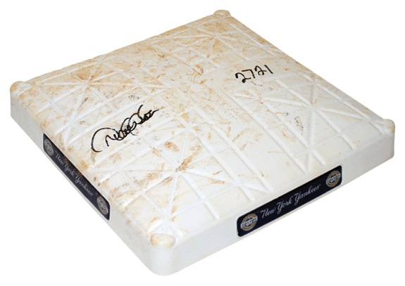 September 9, 2009 Derek Jeter NY Yankees Autographed Rays at Yankees Game-Used First Base with “2721” Inscribed (JSA) (Yankees-Steiner)
