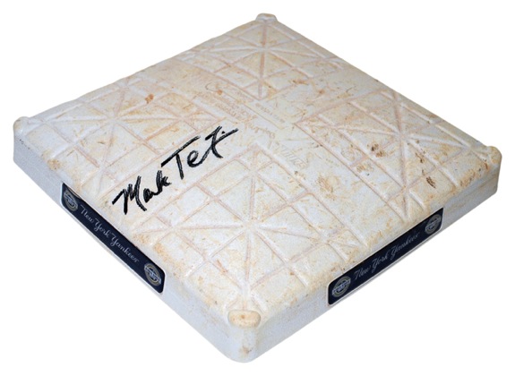 September 25, 2009 Mark Teixeira Autographed Red Sox at Yankees Game-Used First Base (JSA) (Yankees-Steiner) 