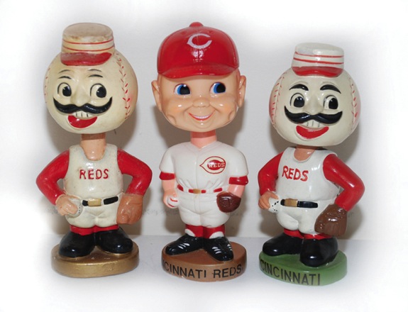 Lot of Vintage Cincinnati Reds Bobble Heads (3) 
