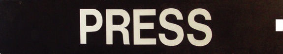 Oversized “PRESS” Sign That Hung in the Original Yankee Stadium (Yankee-Steiner)