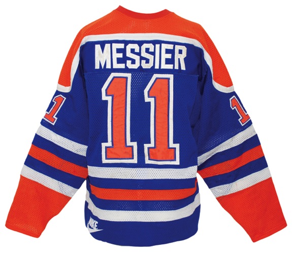 Circa 1986 Mark Messier Edmonton Oilers Game Used Jersey (Team Repairs) (Rich Ellis LOA) 