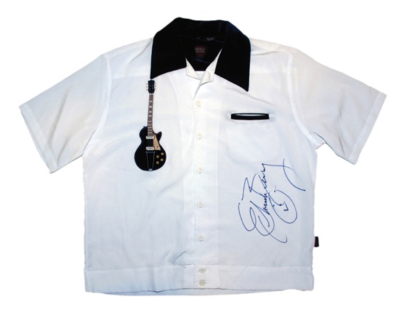 Chuck Berry Autographed Gibson Tour Shirt (JSA)