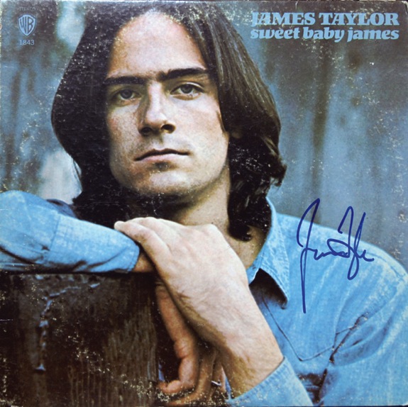 James Taylor Signed Album Covers - Sweet Baby James & That’s Why Im Here (2) (JSA) 