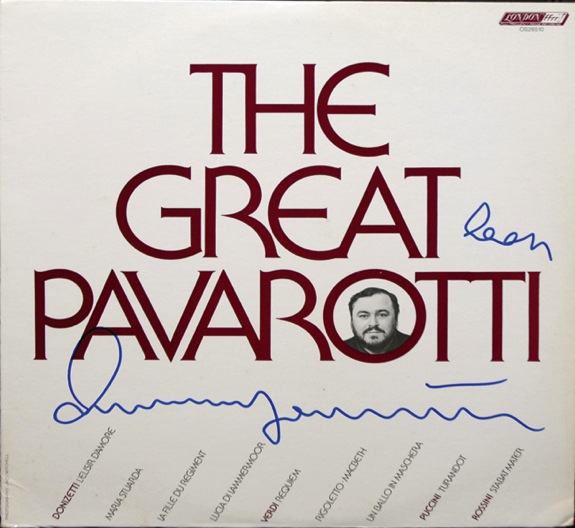 Luciano Pavarotti Signed Album Covers (5) (JSA) 