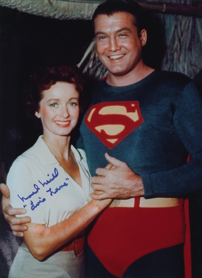Noel Neill as Lois Lane Signed Superman Photo and Superman Tie (2) (JSA) 