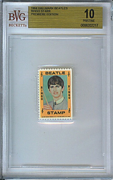 1964 Complete Set of Beatles Premier Edition Stamps (5) 