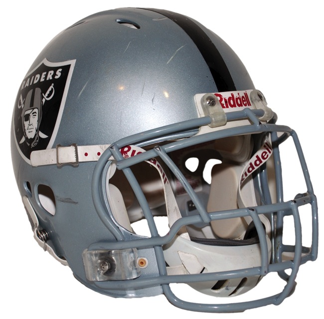 2004 Zack Crockett Oakland Raiders Game-Used Helmet (JO Sports Co LOA) (Oakland Raiders LOA) 