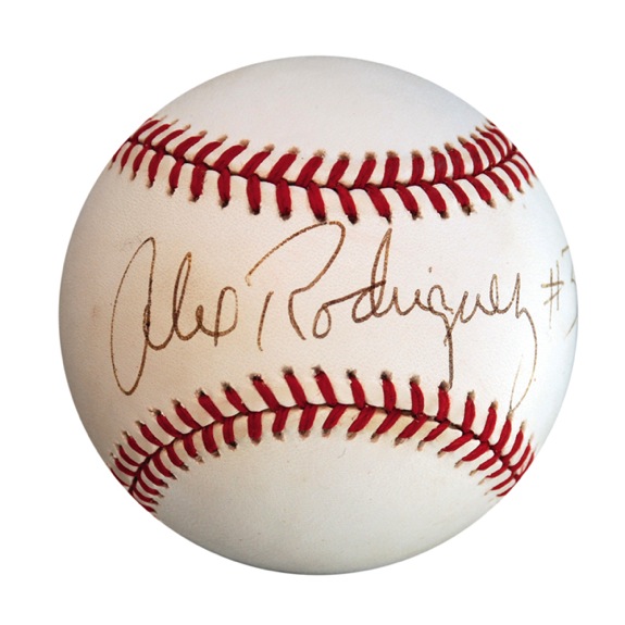 1994 Alex Rodriguez Rookie Single Signed Baseball 