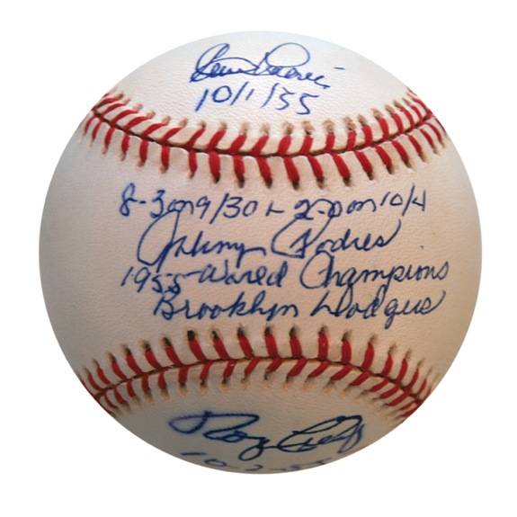 Brooklyn Dodgers All-Time Greats Autographed Baseball (JSA)