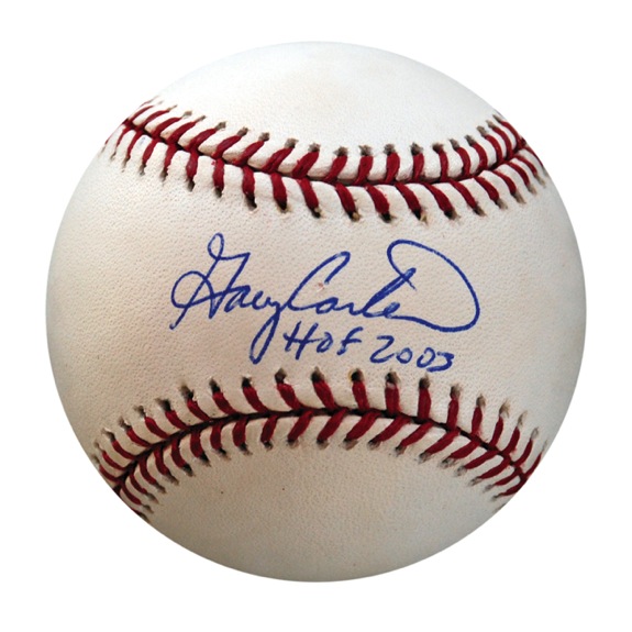 Lot of Gary Carter Single Signed Baseballs Inscribed "HOF 2003" (10) (JSA) 