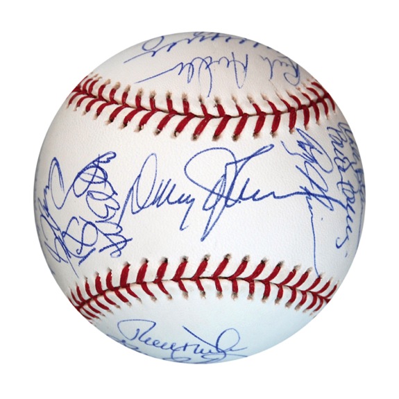 1986 NY Mets World Champions Autographed Team Baseball (JSA) (MLB) (Steiner) 