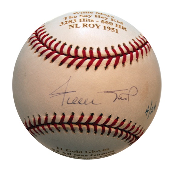 Willie Mays Single Signed Limited Edition Baseball (JSA) (Steiner) (Ironclad)
