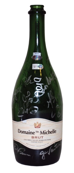 2007 Boston Red Sox World Series Championship Team Signed Celebration Champagne Bottle (JSA) (Steiner) 