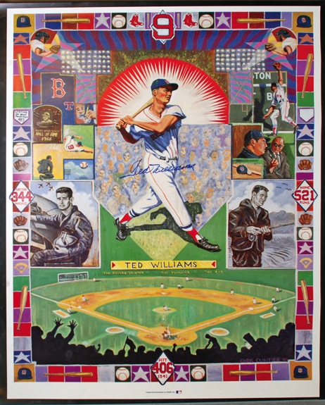 Ted Williams Signed Poster (JSA) 