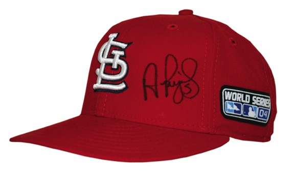 2004 Albert Pujols Autographed World Series Cap (JSA)