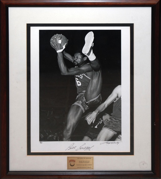 Bill Russell Signed and Framed Oversized Limited Edition George Kalinsky Photo (JSA) 