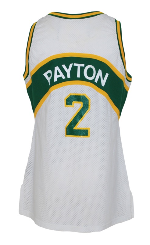 Lot Detail - 1990-1991 Gary Payton Rookie Seattle Supersonics Game-Used  Home Jersey