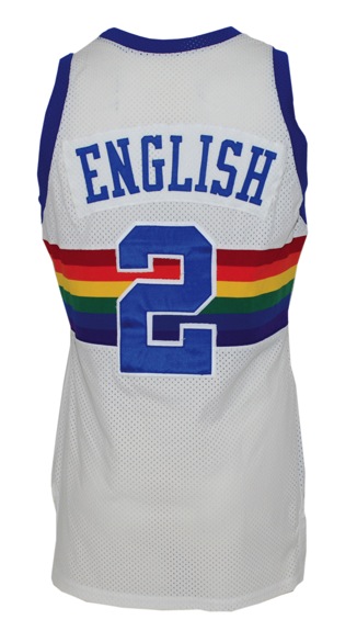 1988-1989 Alex English Denver Nuggets Game-Used Home Uniform (2)